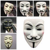 Wholesale V for Vendetta Mask Male Female Party Decorations Masks Full Face Masquerade Masks Movie Props Mardi Gras Scary Horror Costume Mask RRA2021