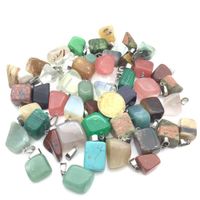 Wholesale Irregular Shape Stone Pendant Healing Crystal Quartz Charms Gems Gemstone Mutil Random for Necklace Jewelry Making