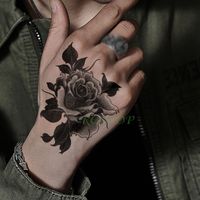 Discount Rose Hand Tattoos