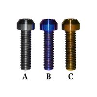Risk TC4 Titanium Alloy Bicycle Headset Cap with M6*30mm Bike Stem Bolt Set New