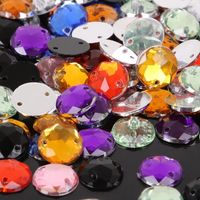 Wholesale 500Pcs Sewing Flatback Rhinestones mm Round Acrylic Beads Sew On Strass Crystal Stones For DIY Craft Scrapbook Decoration