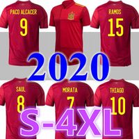 Wholesale 2020 Spain away home soccer jerseys spain Camiseta de futbol ASENSIO MORATA football shirt ISCO RAMOS INIESTA maillot foot