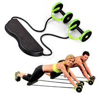 Wholesale Muscle Exercise Equipment Home Fitness Equipment Double Wheel Abdominal Power Wheel Ab Roller Gym Roller Trainer Training