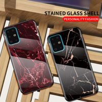 Wholesale Slim Marble Phone Cases Tempered Glass Cover For Samsung Galaxy S20 Ultra S10 S21 Note Plus A72 A52 G S20FE Note20 F62