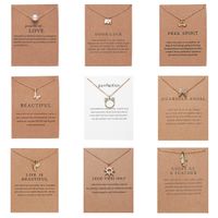 Wholesale CR jewelry Arrival Dogeared Necklace With Gift card Elephant Pearl Love Wings Cross Key Zodiac sign Compass lotus Pendant For women
