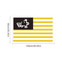 Wholesale Manny Flag Fade Resistant Symbol Of Unity And Peace Flag American Souvenir Yellow White Stripe Flag For Outdoor Garden Patio