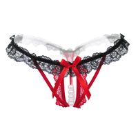 Wholesale Women s Panties Erotic G String Women Lingerie Lace Sexy Crotchless Low Waist Briefs Woman Sex Costumes Majtki Damskie