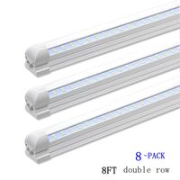 Wholesale LED Shop Light Fixture ft T8 W lm Clear Cover K White Tube Light Plug and Play for Garage Warehouse Pack