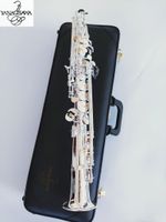 Wholesale Best quality Japan YANAGISAWA S992 B Flat Soprano Saxophone Musical Instruments Sax Brass Silver plated With Case Professional