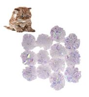 Wholesale 12 Cat Mylar Crinkle Balls Cat Toys Interactive Sound Ball Big Plastic Balls Crinkle Crackle Ring Paper Kitten Pet Play Toys