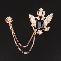 Or Cristal Croix strass chaîne Accessoires Glands Pin Hommes Broche