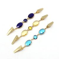 Wholesale 13CM Glass crystal Sweater Tools Cardigan Clip Brooch Retro Metal Buckle Clothes Decorative Buttons Garment Hook DIY Sewing Accessories