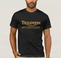 New Triumph Engine Motorcycle Cycling T-Shirt Black Cotton S-5XL