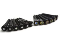 Wholesale 2 Sets of Niko Acoustic Guitar Bridge Pins Ebony With Shell Dot Brass Ring Wholesales
