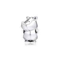 Wholesale 2019 Original Real Sterling Silver Jewelry Rino Rhinoceros Pearl Charm Beads Fits European Pandora Bracelets Necklace for Women Making