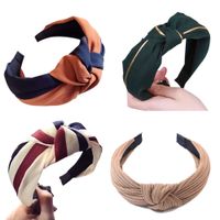 Wholesale New Fashion Cute Hairpin Personality Clip Knotted Headband Hard Headband Wide None slip Hairband for Women Ladies Best Gift