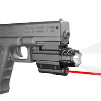 Wholesale HQ Tactical Pistol Flashlight Red Laser Sight Strobe Light For Glo ck G17 G19 mm Rail Mount Rifle Shotgun Lumens CREE LED FREE