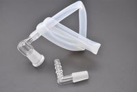 Wholesale L sharp mm mm Glass oil burner Vapor Whip Adapter Female or Male Degree silicone Hose in stock