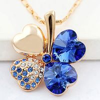 Wholesale 2019 summer style hot sale classic clover necklace with Crystals from Swarovski Christmas gift bijoux