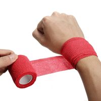 Wholesale 5 Colors Disposable Self Adhesive Elastic Bandage For Handle With Tube Tightening Of Tattoo Accessories Knee Muscle Tape