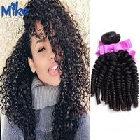 Wholesale MikeHAIR Human Hair Wefts Kinky Curly Brazilian Hair Bundles Unprocessed Cheap Peruvian Indian Kinky Curly Hair Factory Price