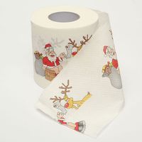 Merry Christmas 3 Layers Toilet Tissue Paper 1 Roll Creative Santa Claus Elk