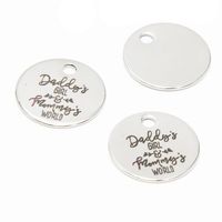 10Pcs Daddy/'s Little Girl Charm Vintage Round Silver Pendant Findings Lot