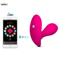 Wholesale Leten Bluetooth Connect Intelligent App Remote Control Wearable Butterfly Vibrator g spot Clitoral Vibrator Sex Toys For Women Y19062702