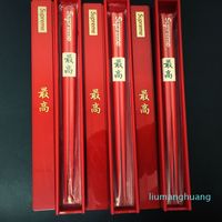 5 Pairs of Red Chinese Wooden Chopsticks for Party or Wedding Use