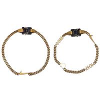Wholesale 2019 ALYX STUDIO LOGO Metal Chain gold necklace Men Women Fashion Bracelet Hip Hop Outdoor Street Accessories Festival Gift free