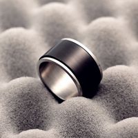 Wholesale 12MM Mens Stainless Steel Rolling Ring Ring Titanium Steel Engagement Rolling Ring