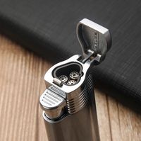 Wholesale HONEST Windproof Strong Flame Cigarette Lighters Triple Fire Jet Metal Torch Lighter NO Gas Gadgets For Men Smoking Tool