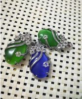 Wholesale Natural emerald oval set diamond pendant for free delivery39