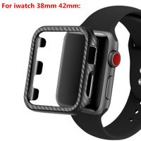 Wholesale Lightweight Carbon Fiber PC Protect Cover for Apple Watch Series Case Bumper for iWatch mm mm Frame Accessories