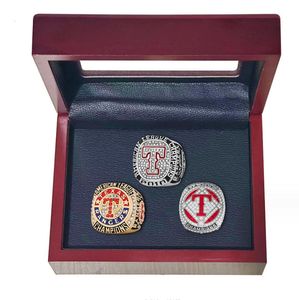 Bague de championnat des Champions de l'équipe des Rangers de Baseball, avec boîte d'exposition en bois, ensemble Souvenir, cadeau pour fans pour hommes, 2010 2011 2023