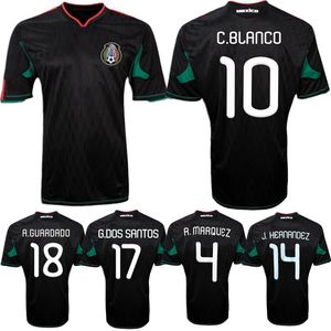 2010 Mexique Retro Soccer Jerseys 10 11 VELA C.BLANCO R.MARQUEZ Chicharito J.HERNANDEZ A.GUARDADO G.DOS SANTOS Maillot de football classique vintage