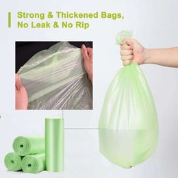 20100 pièces sacs à ordures biodégradables écologiques jetables pour poubelle maison et cuisine corbeille compostable bon ménage 240125