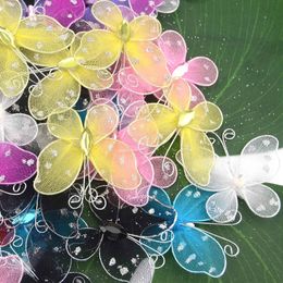 20100pcs Mesh Multicolor PVC Butterfly Stickers Wall For Girl pour enfants Baby Rooms 3d Cuisine Réfrigérateur Mariage Décoration Home 240424