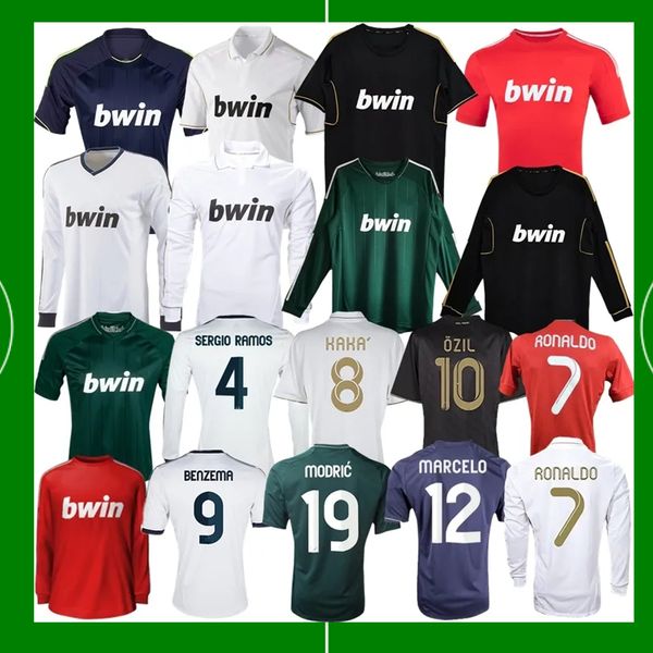 2011 2012 2013 Kaka Benzema Maillots de football rétro Ozil Di Maria ALONSO11 12 13 RONALDO MODRIC HIGUAIN Real Madrid troisième maillot de football classique vintage