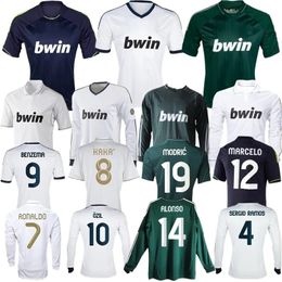 2011 2012 2013 BENZEMA Retro Soccer Jerseys 12 13 RONALDO MODRIC HIGUAIN Real Madrids Home Third Classic Vintage Man Football Shirts