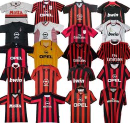 2012 AC Milans Retro voetbalshirts Home 93 94 95 96 97 Gullit 02 03 04 04 05 Maldini Van Basten Football Kaka Inzaghi 06 07 2009 Pirlo Shevchenko Baggio Ibrahimovic