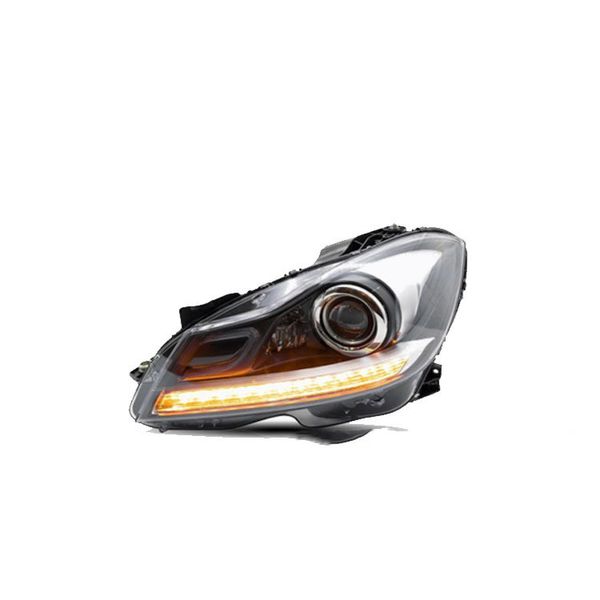 2011-2014 Faros antiniebla para Mercedes-Benz Clase C W204 Faros delanteros Modelos antiguos Luz de circulación diurna DRL mejorada Faros delanteros automáticos