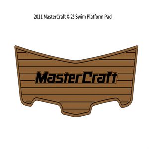 2011 MasterCraft X-25 zwemplatform kussenboot Eva Foam Faux Teak Deck Floor Mat Self Backing Ahesive Seadek Gatorstep Style Floor