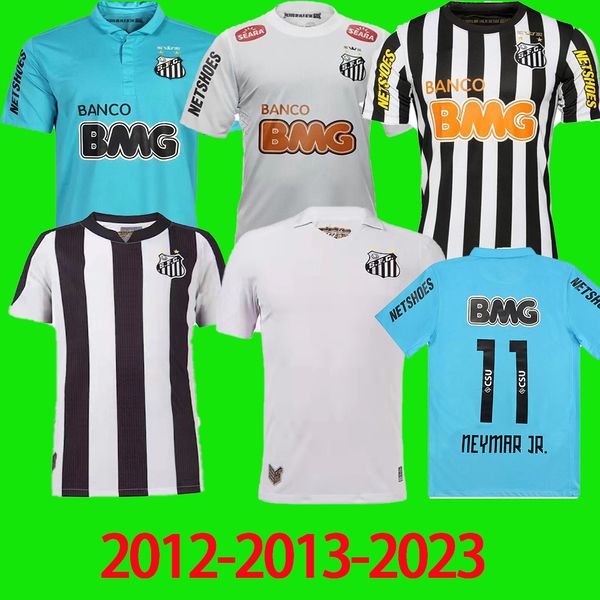2012 2013 2023 Santos fc camiseta de fútbol retro 12 13 22 23 NEYMAR JR Ganso Elano Borges Felipe Anderson clásico vintage