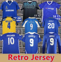 2012 2013 HAZARD Retro LAMPARD ROBBEN CRESPO DROGBA Korte voetbalshirts voor heren 2011 2012 TORRES MATA DAVIID LUIZ Thuis weg voetbalshirt met lange mouwen