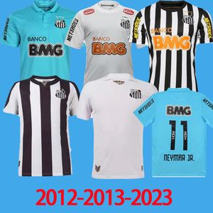 2012 2013 Santos Elano FC Jersey de football rétro 12 13 Neymar Jr Ganso Borges Felipe Anderson Vintage Classic Home Away 3ème chemise de football S-XXL AAA