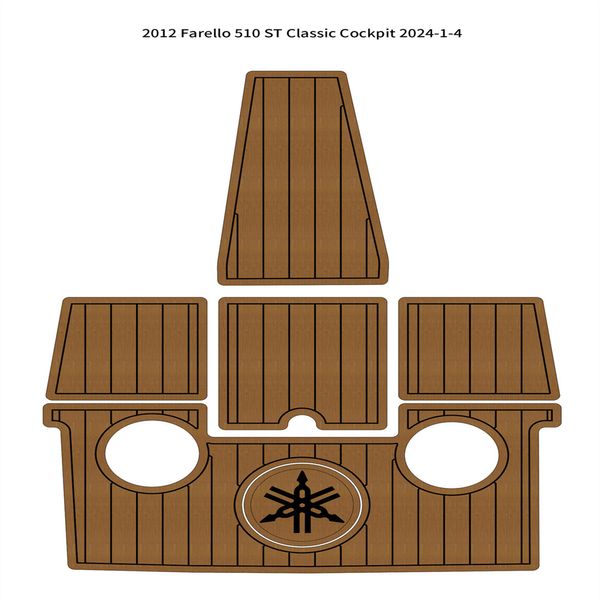 2012 Farello 510 ST tapis de Cockpit classique bateau EVA mousse Faux teck pont tapis de sol Seadek MarineMat Gatorstep Style auto-adhésif