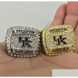 2012 University of Kenky Wildcats National Championship Ring Set Souvenir Fan Männer Geschenk Großhandel Drop Lieferung Dhyoe