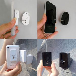 50 piezas soporte seguro para teléfono móvil maniquí sistema de alarma de seguridad para teléfono móvil soporte de pantalla negro blanco cuadrado ovalado retráctil caja de alambre para venta al por menor