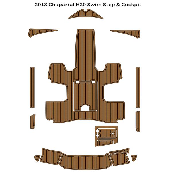 2013 Chaparral H20 Swim Step Cockpit Bateau EVA Faux Foam Teck Deck Floor Pad Auto-dosage Ahesive SeaDek Gatorstep Style Floor